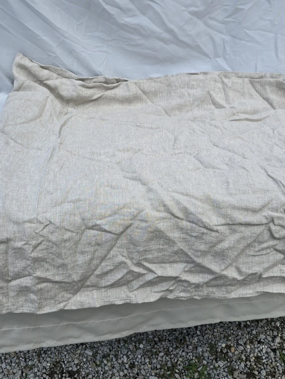 NWOT Quince European 100% Linen Duvet Cover Only Twin Natural Chambray